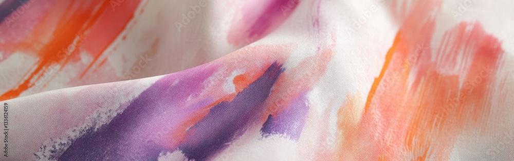 Aufkleber elegant pencil strokes blend with coral hues to create a soft and inviting textile design for home d