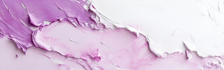 Obraz premium Elegant lavender and mint torn blotches create a serene and artistic composition in a subtle color palette