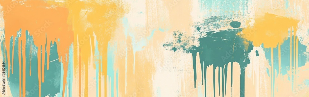 Fototapete Abstract pencil strokes create a dynamic composition with vibrant colors and textures across the canvas