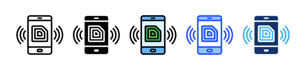 Radio Frequency Icon Set With Multiple Style Collection