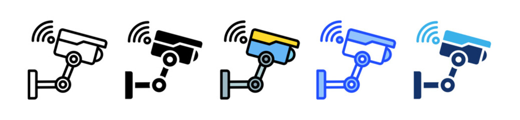 Cctv Icon Set With Multiple Style Collection
