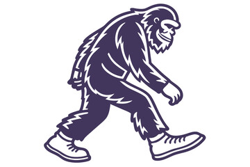 Obraz premium Bigfoot Icons: A Minimalist Take on the Legendary Creature