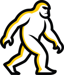 Obraz premium Bigfoot in Shadow: Silhouette Icons for Every Project