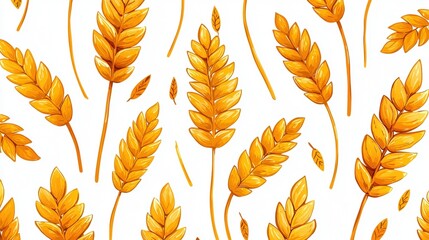 Vibrant Golden Leaves Pattern for Seasonal Decor and Creative Projects