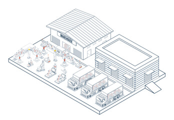 Smart warehouse automation with AGVs and AMRs, delivering global logistics solutions through integrated robotics and intelligent systems.