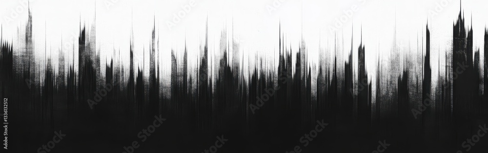 Poster Industrial textures create a stark contrast with dynamic lines and shades on a scratched background