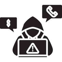 Phishing icon in Glyph Style. Simple Vector Design. Simple Vector Glyph Icon