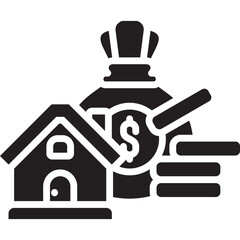 Asset icon in Glyph Style. Simple Vector Design. Simple Vector Glyph Icon