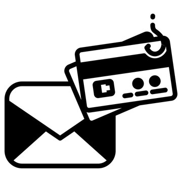 black credit card phishing email clip art preview