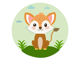 Vector drawing of a forest for children's publications.