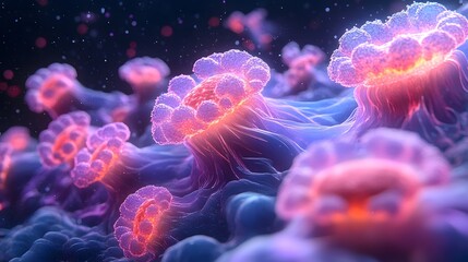 Conceptual epidemiology illustration of virus mutation in different environments