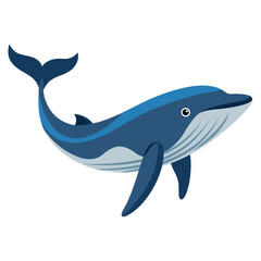 Side View of Whale on White