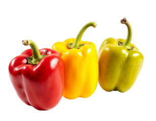 red and yellow peppers