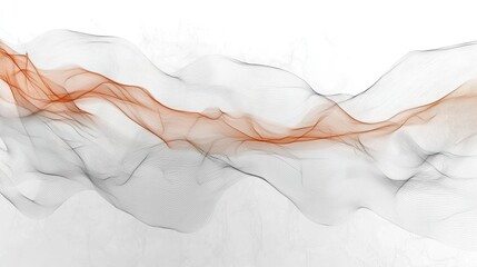 Fototapeta premium Abstract Flow of Red and White Waves Creating Ethereal Dynamic Motion and Energy