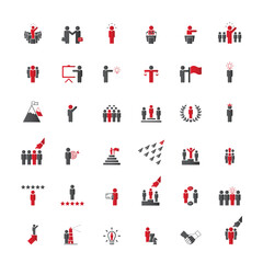 Fototapeta premium Leadership icons set