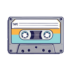 Vsai vintage audio cassette tape representing nostalgia and retro music