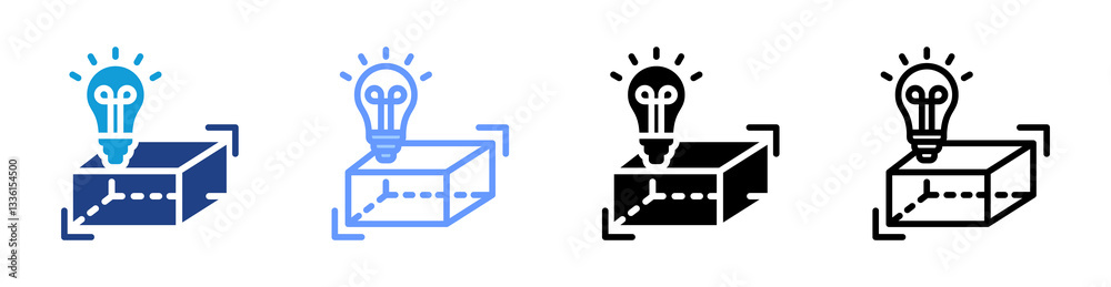 Poster Spatial Understanding icon set multiple style collection