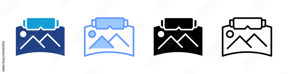 Aufkleber Spatial Representation icon set multiple style collection