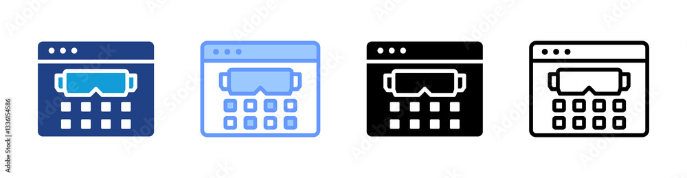 Poster Spatial Comp Application icon set multiple style collection