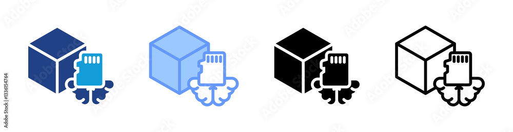 Aufkleber Spatial Memory icon set multiple style collection