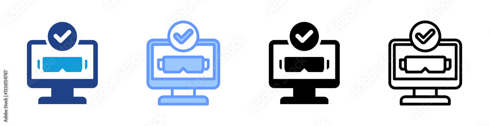 Aufkleber Spatial Information System icon set multiple style collection