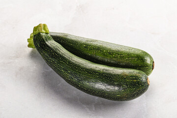 Raw young small green zucchini