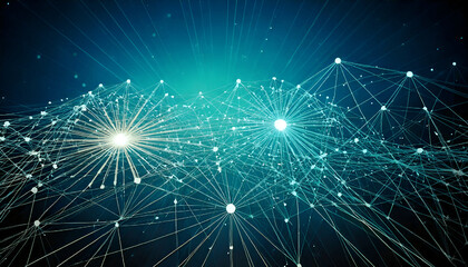 Obraz premium Technology Network Background