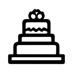 Wedding cake icon in SVG with transparent background