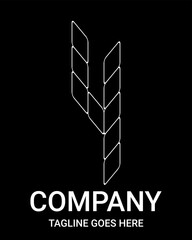 Minimalist Vector Outline Logo of number 4. Construction style number logo. This design is perfect for T-shirts, construction, architecture, sports, motorsport, etc. Alphabet for kids to color.