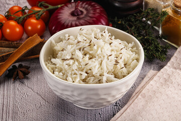 Indian cuisine jeera basmati rice