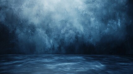 Dark Blue Textured Studio Interior Showing Wall and Floor