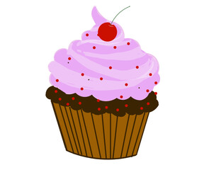 cupcake with cherry