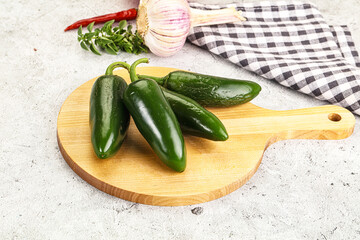 Mexican hot green Jalapeno pepper