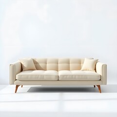 Fototapeta premium Un sofá con un fondo limpio