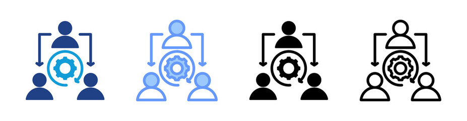 Stakeholder Engagement icon set multiple style collection