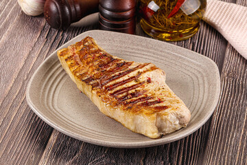 Tasty hot grilled pork loin