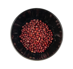 Red adzuki beans isolated, raw azuki bean pile, Vigna angularis legume seeds, dry red mung bean