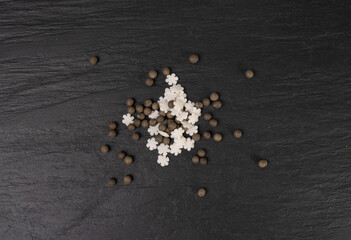 White Snowflake Sprinkles, Scattered Sugar Snow, Decorative Christmas Stars, Ice Xmas Decoration
