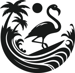 flamingo on the beach