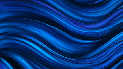 Fototapeta premium Deep blue flowing silk waves background