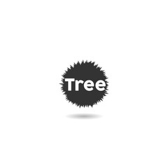 Tree circle logo with shadow