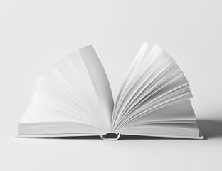 Open Book, Blank Pages, Awaiting New Stories, a Fresh Start, and Endless Possibilities,  A Symbol of Learning and Knowledge.