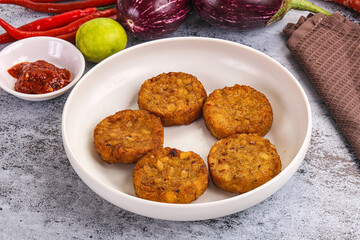 Fried potato crispy golden hash brown