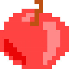 ドットで表現されたリンゴのイラスト