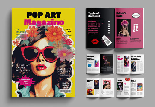 Pop Art Magazine Portfolio Showcase