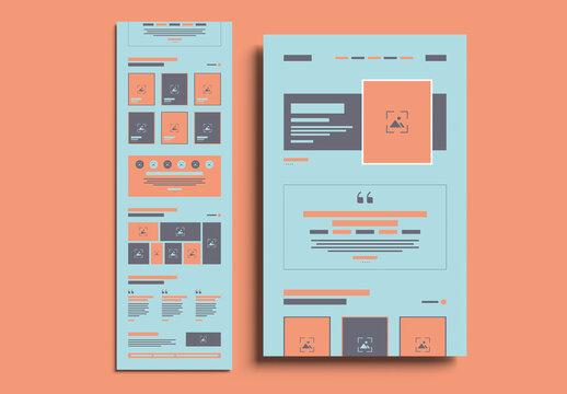 Travel Landing Page Wireframe Design Layout
