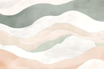 Dreamy organic background with hand-applied plaster texture and delicate watercolor washes. Muted tones of oat beige, blush pink, pale sky blue, and olive green create a soft, ethereal feel.