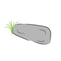 vector stone with grass