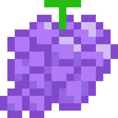 ドットで表現されたブドウのイラスト