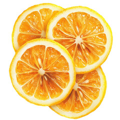 [Transparent Background PNG]Close Up View of Lemon Slices Illustration
